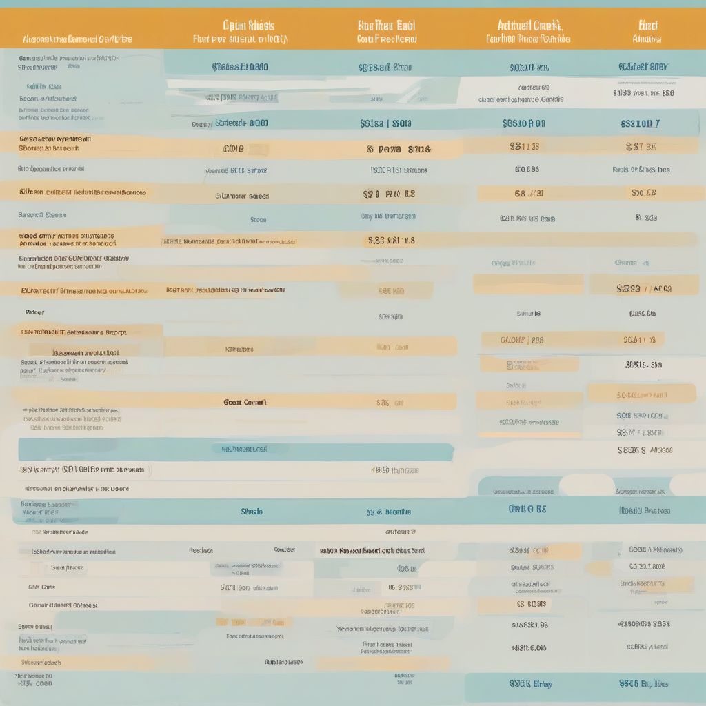 credit card comparison chart